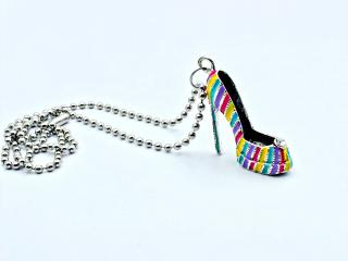 Large Colourful High Heeled Shoe Pendant