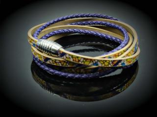 Wrap Around Bracelet Golden Purple Twist