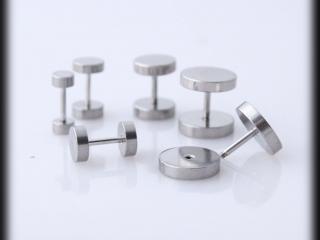 Silver Fake Ear Plugs - Stainless Steel & Choice of Size!