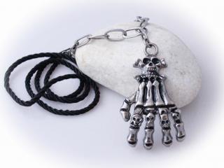 Vintage Punk Skull Hand Necklace