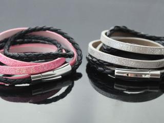 Wraparound Double Layer metallic leather Bracelets - Lots of Designs!