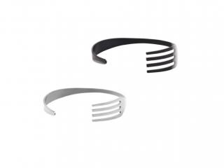 Fork Bangle in Black or Silver