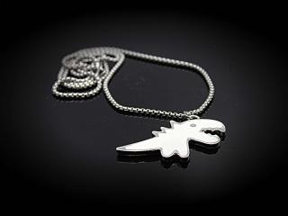 Dinosaur Enamel & Stainless Steel Pendant 