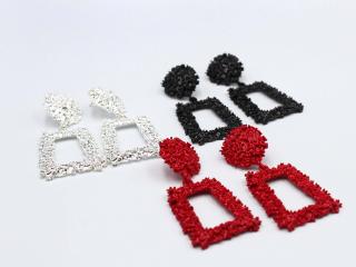 Vintage Rustic Paint Effect Statement Earrings