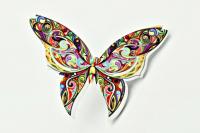 Butterfly Brooch Colourful Acrylic Design