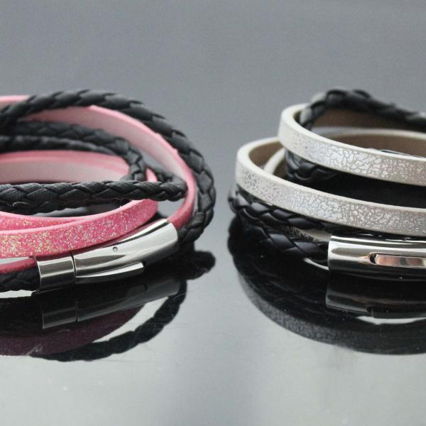 Wraparound Double Layer metallic leather Bracelets - Lots of Designs!